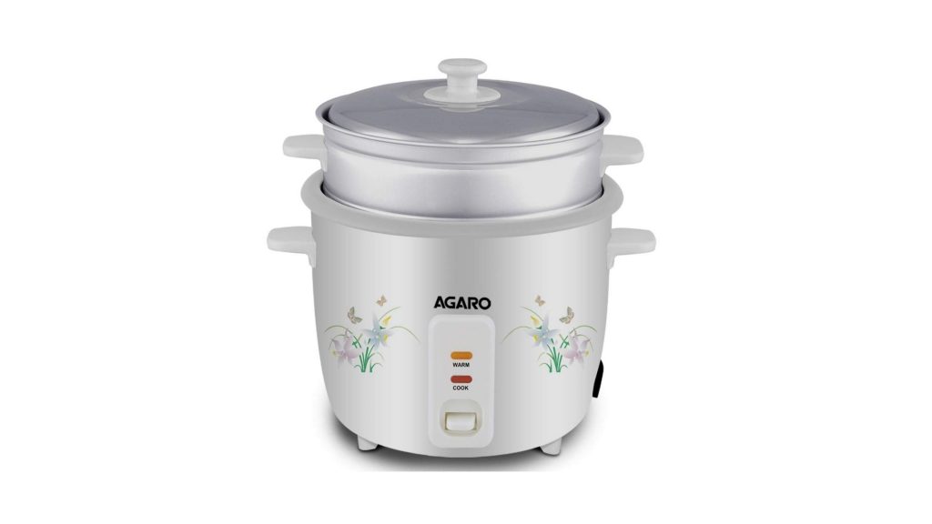 AGARO Supreme Pro Electric Rice Cooker 1-Litre with Steamer